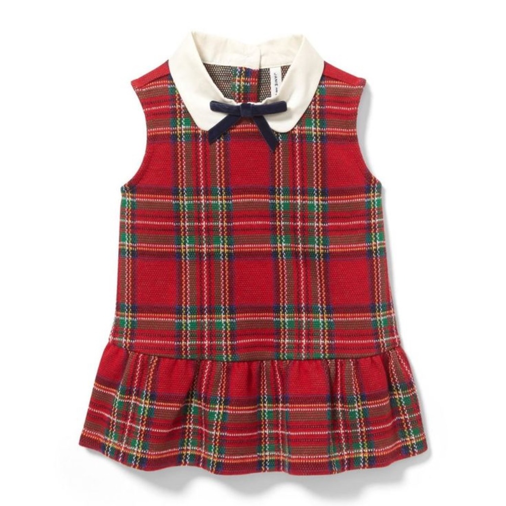 Girl Ruby Plaid Plaid Peplum Top by Janie and Jack.